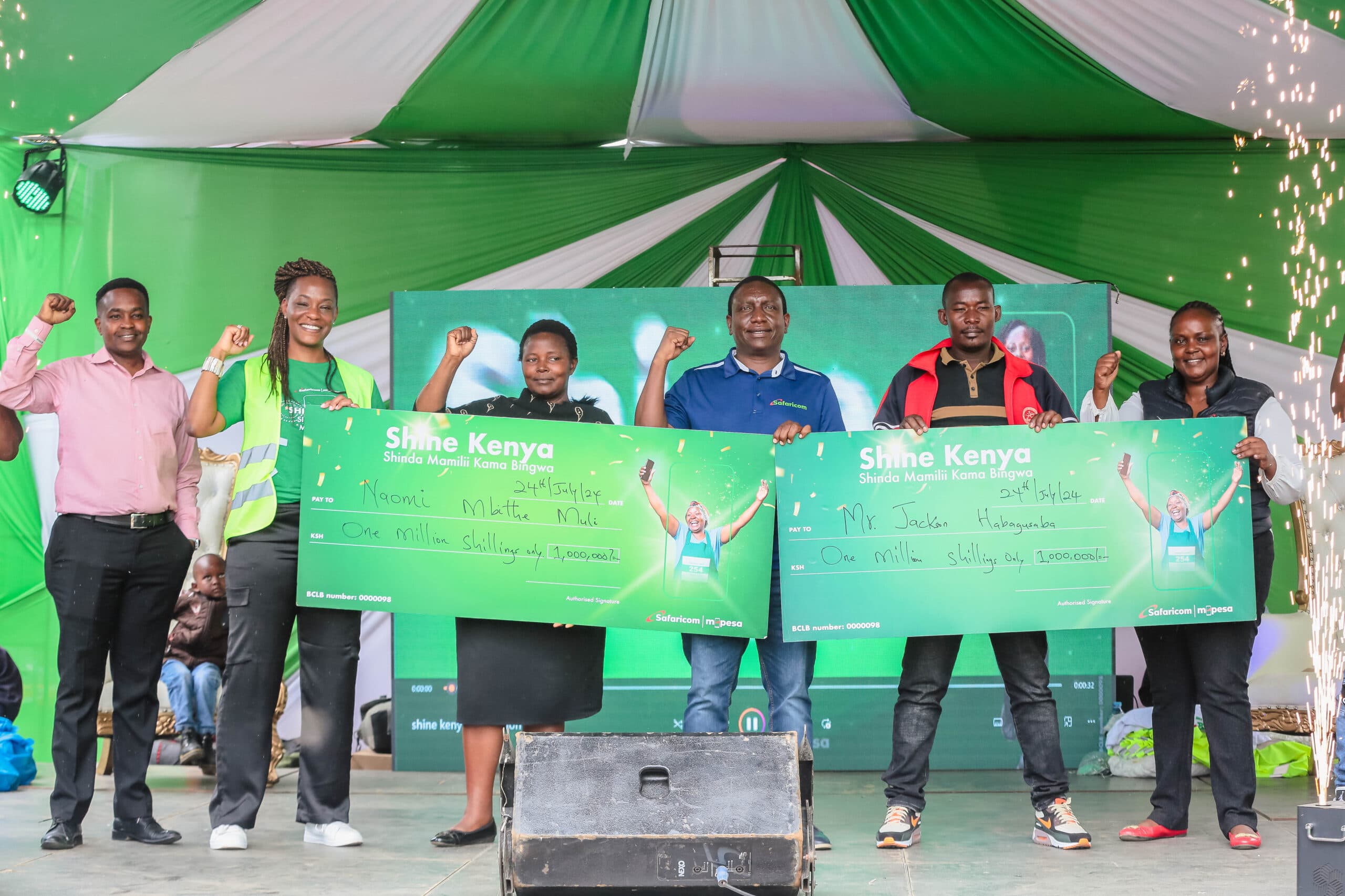 Safaricom unveils 5 winners in the ongoing ‘Shine Kenya Shinda Mamilii Kama Bingwa’ campaign