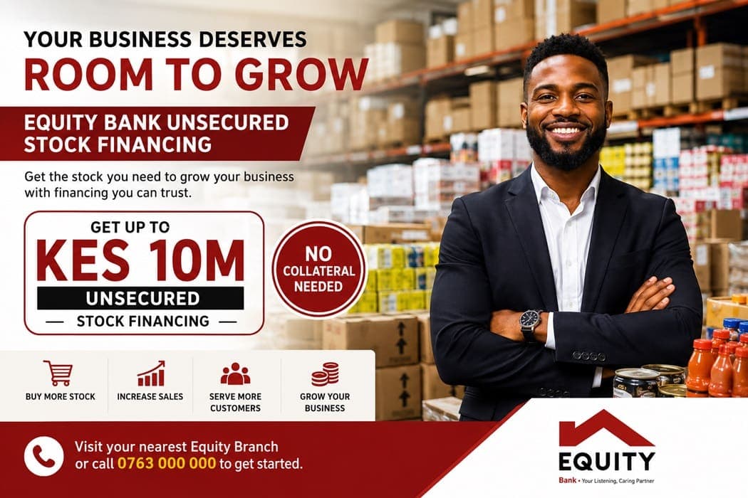Grow Your Business with Equity Bank Unsecured Stock Financing