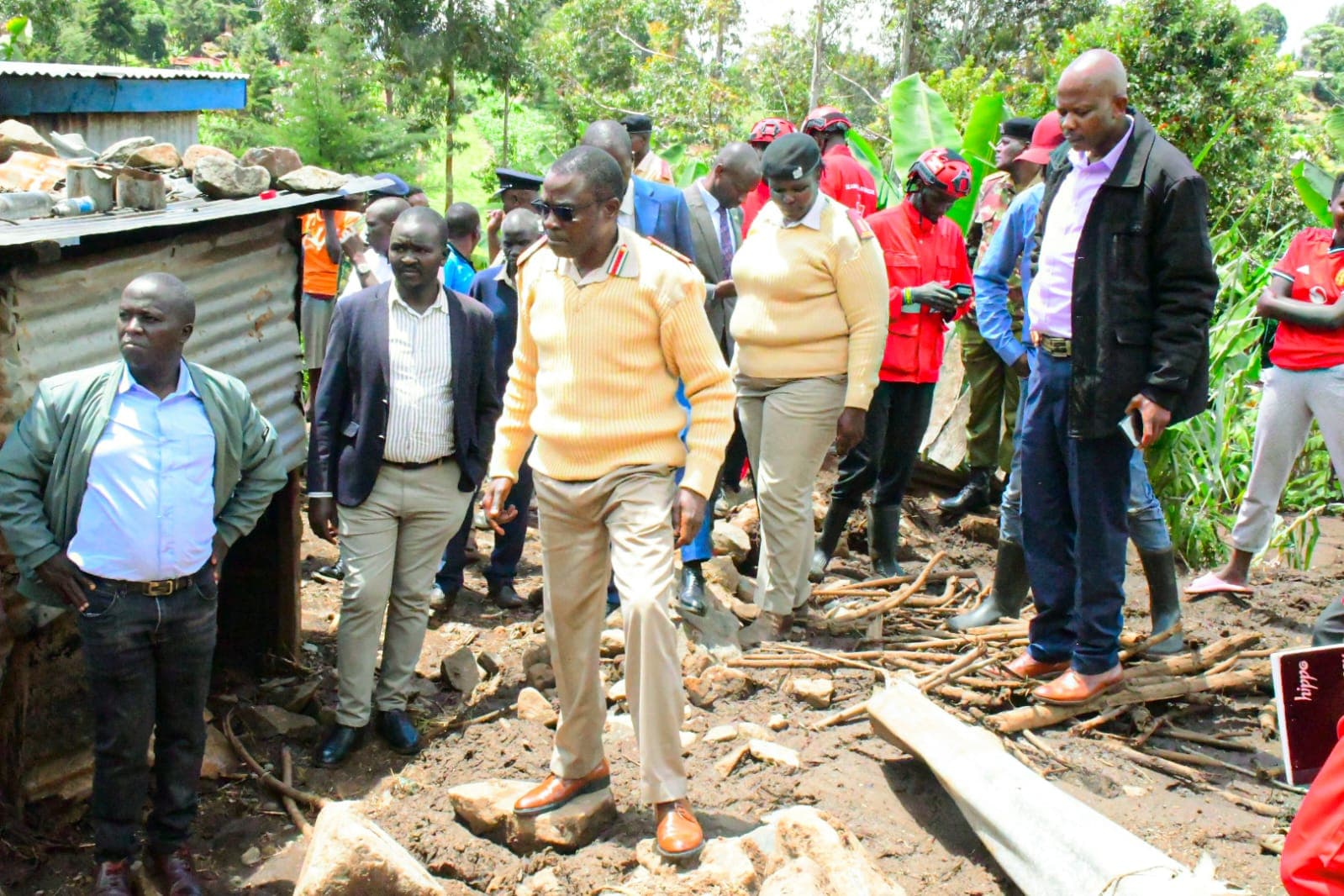 Multi-Agency team assesses landslide damage in Keiyo North