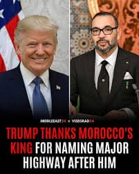 Moroccan king’s letter confirms naming of major highway in honour of Trump