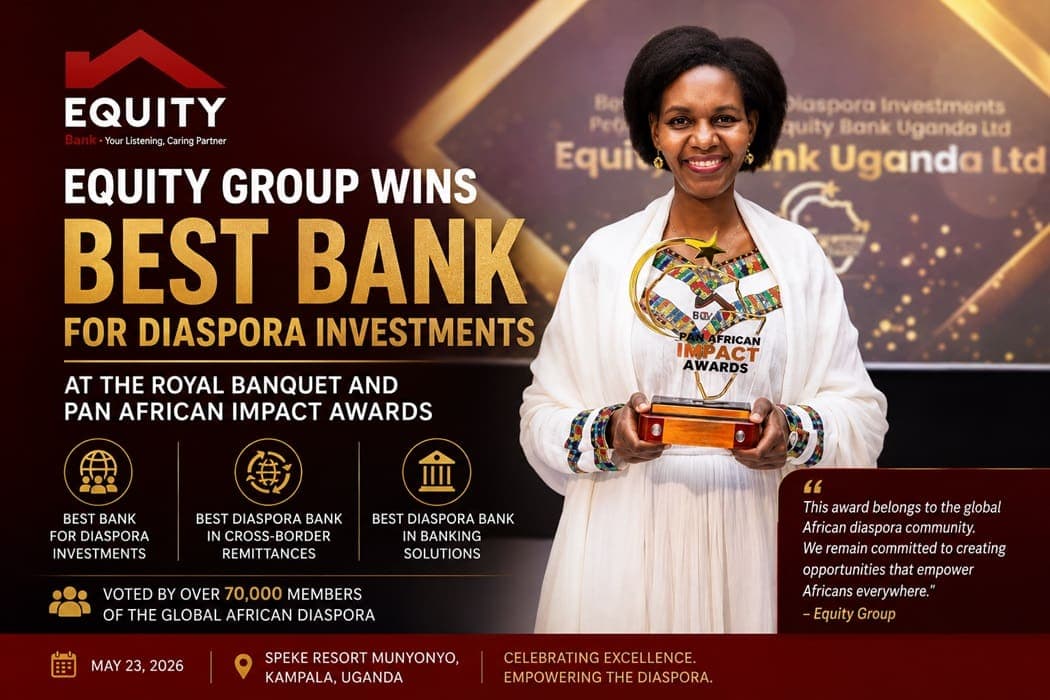 Victory: Equity Bank Wins Best Bank for Diaspora Investments
