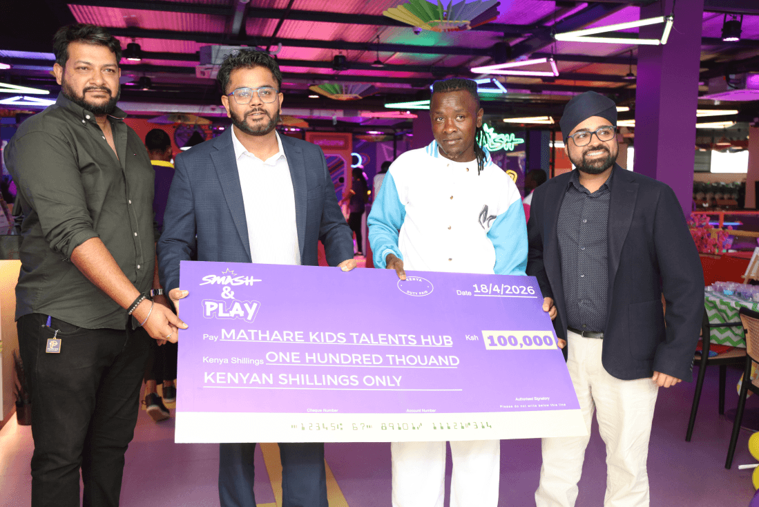 Smash & Play Rhapta Donates Ksh100,000 to Support Mathare Kids Talent Hub