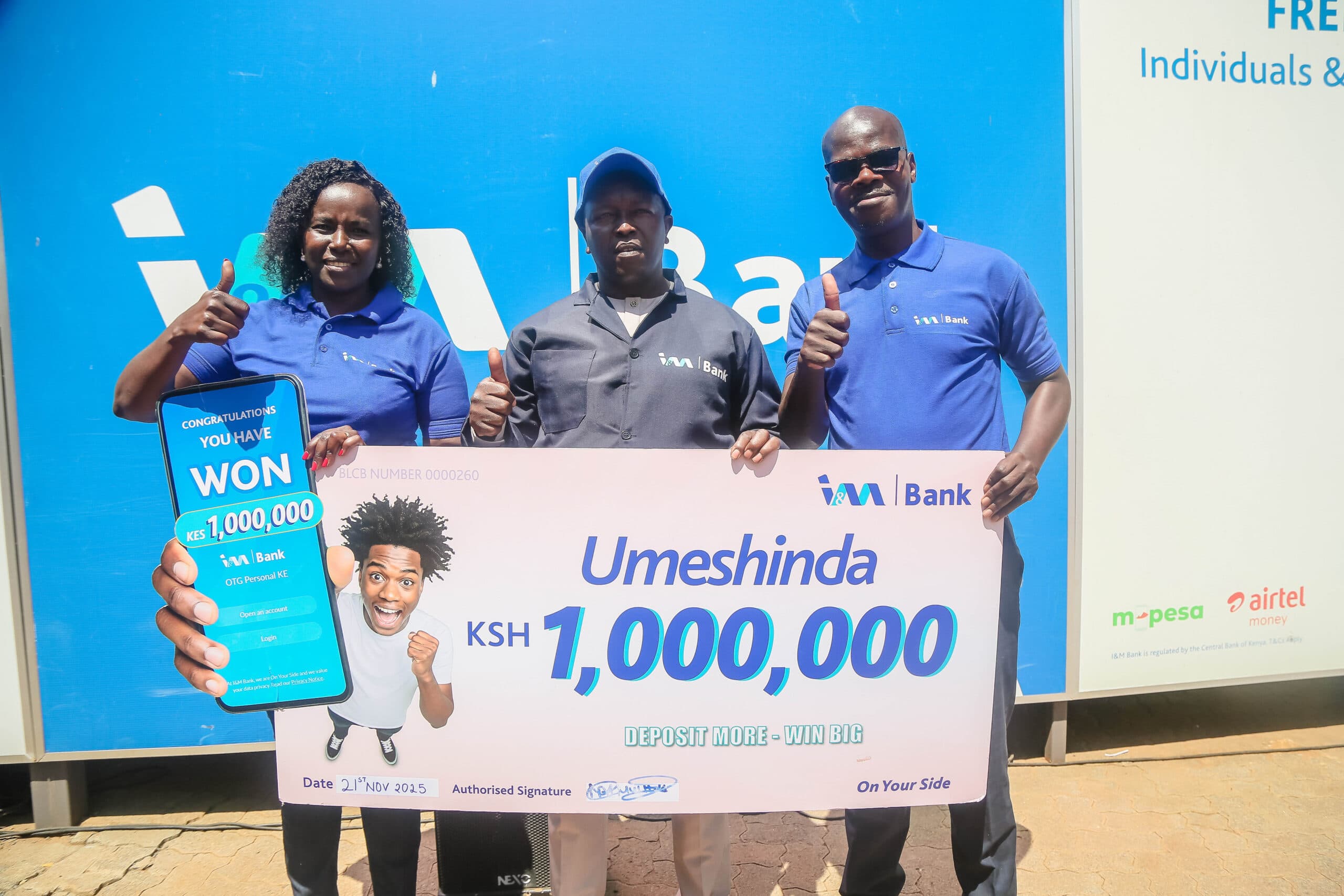 Businessman Francis Maina wins final Ksh. 1M grand prize in I&M Bank’s Shinda Millioni campaign
