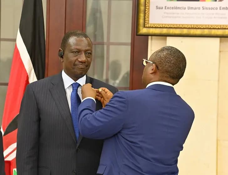 Ruto Awarded Another Honor in Guinea-Bissau, Vows to Unite Africa