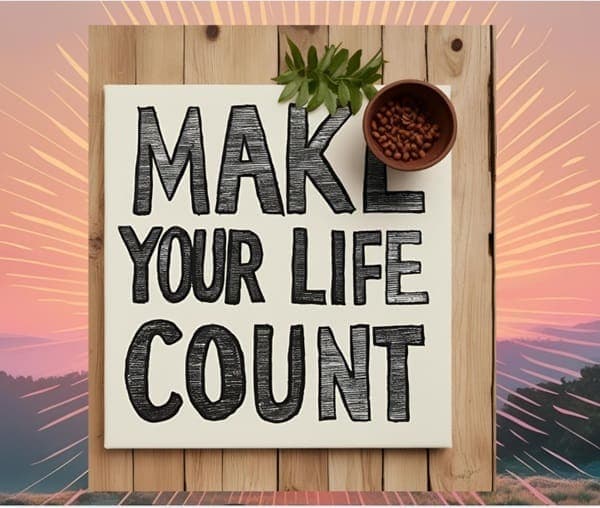MAKE YOUR LIFE COUNT: Life is short and time is precious