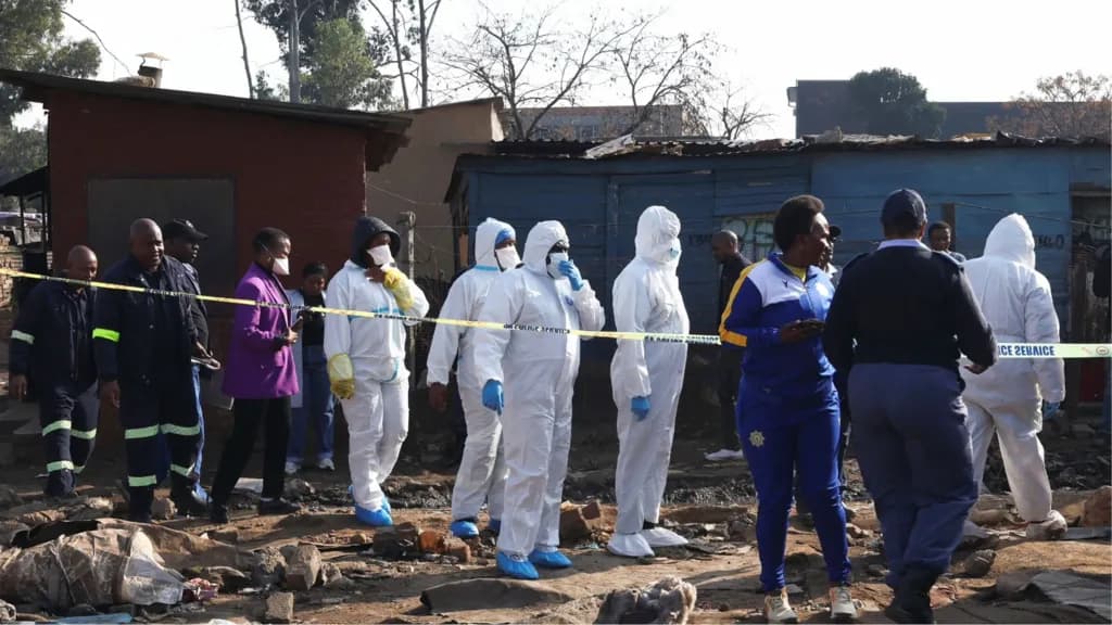 Manhunt under way in South Africa after 12 killed in mass shooting in Johannesburg