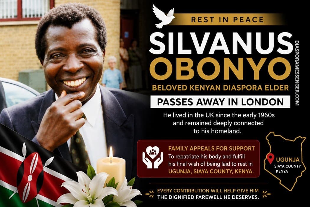 Kenyan Diaspora Mourns Silvanus Obonyo after 6 decades in UK