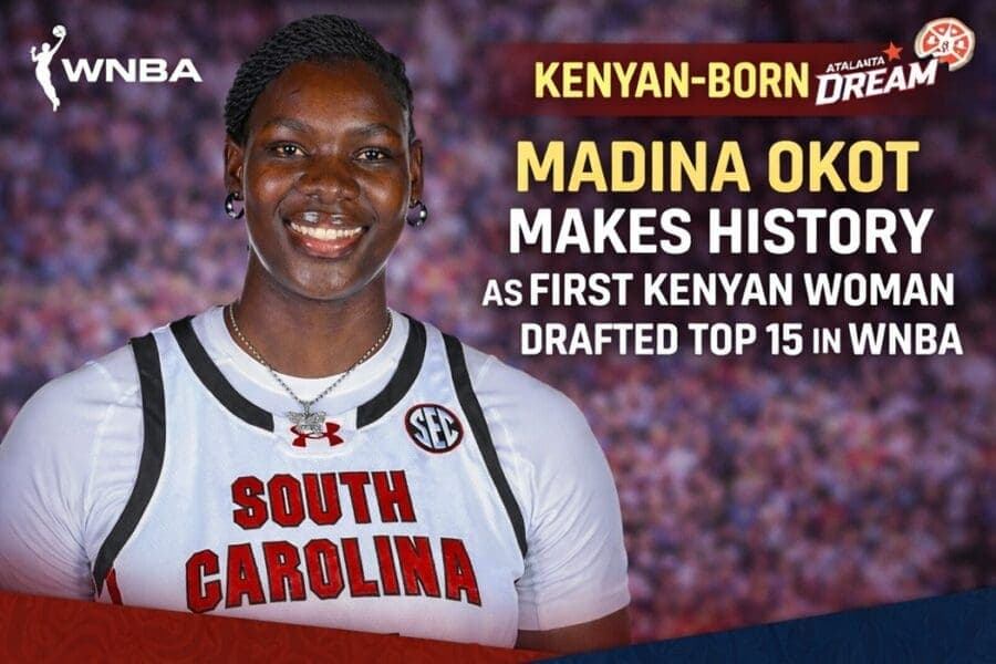 Kenyan Star Madina Okot Makes WNBA History Top Draft Pick