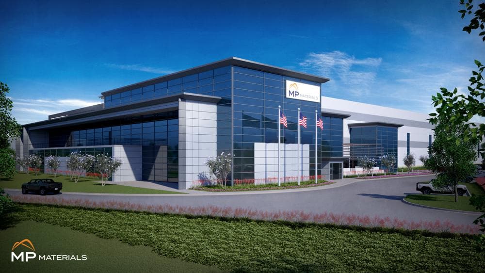 Outllook on the MP Materials Magnet Facility in Fort Worth, Texas