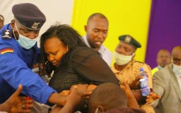 Millicent Omanga ejected during the burial of Kisii Deputy Governor