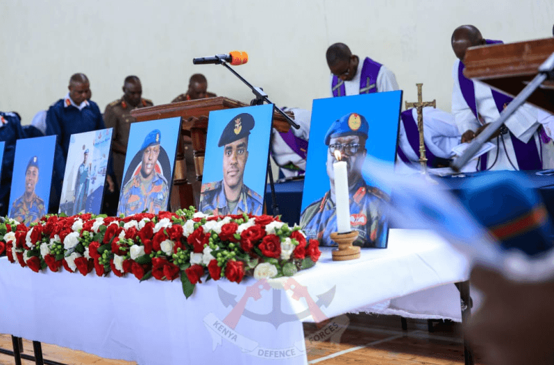 KDF Air Force Holds Requiem for Six Who Died Alongside General Ogolla