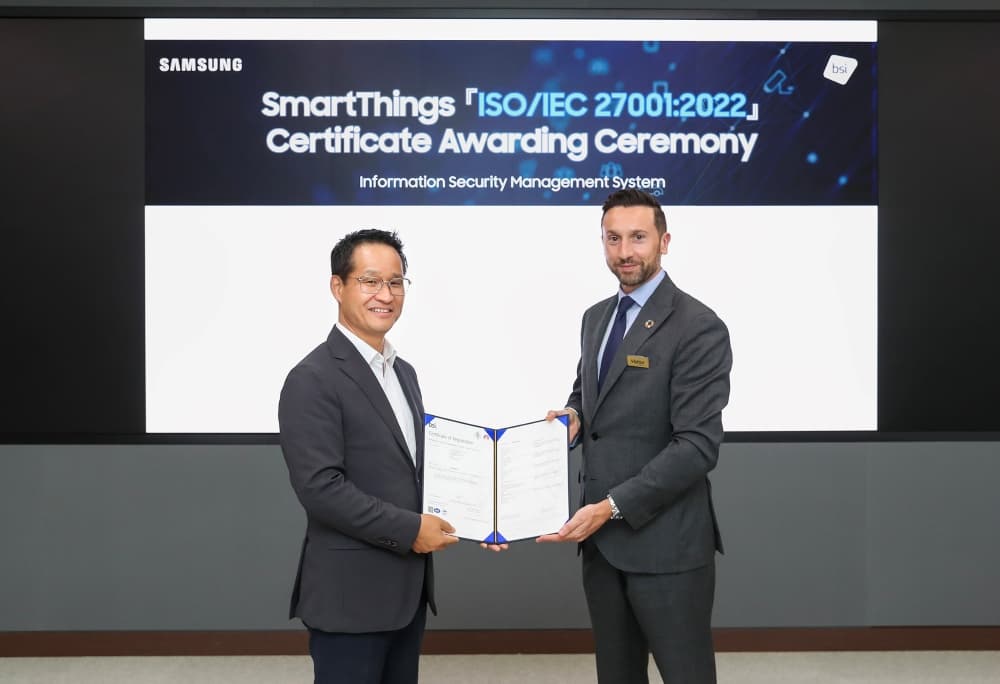 Samsung SmartThings platform is now ISO certified