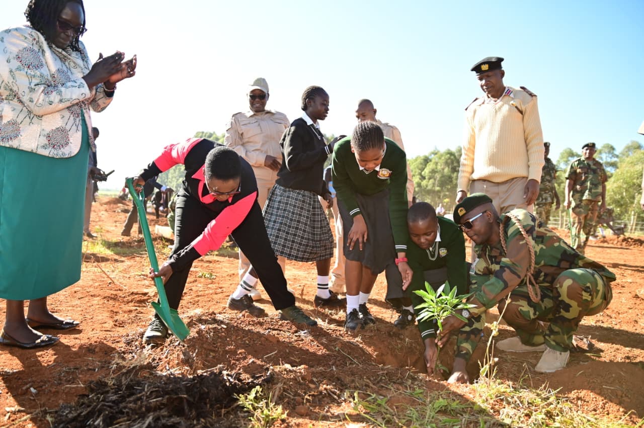 PS Beacco leads tree planting drive at Eldoret GK prison