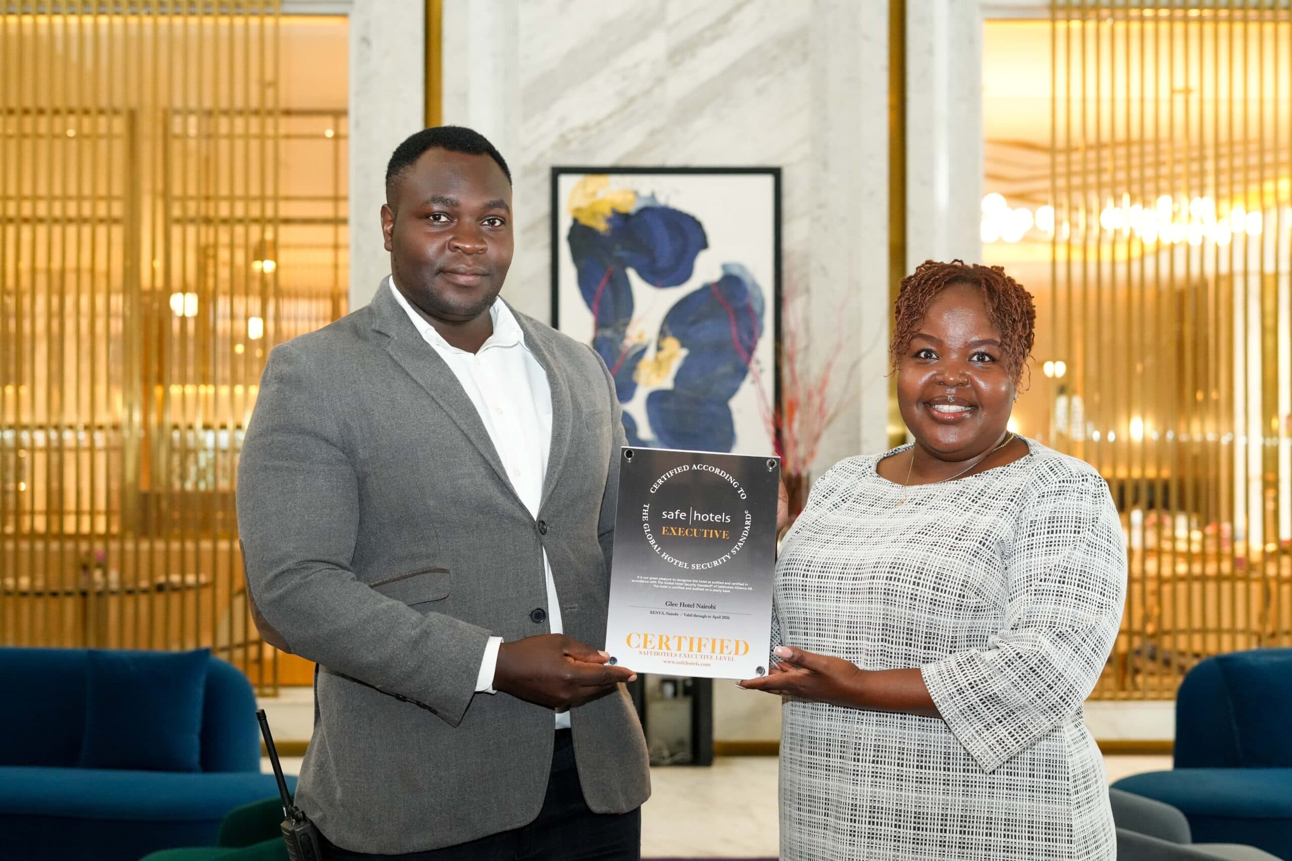 Glee Hotel Nairobi receives executive level certification from Safehotels Alliance