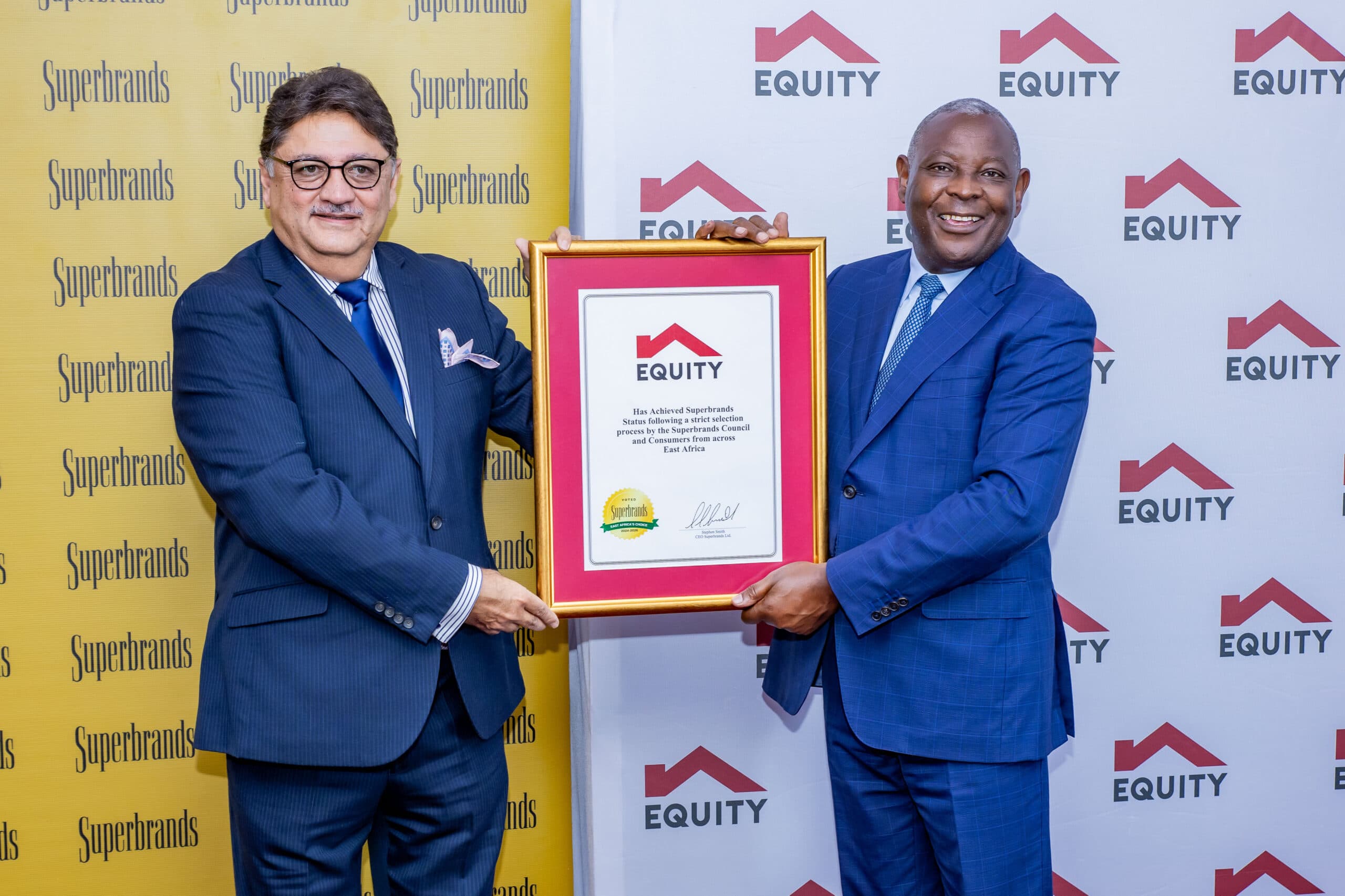 Equity Group has been given Superbrand status in East Africa for 2025