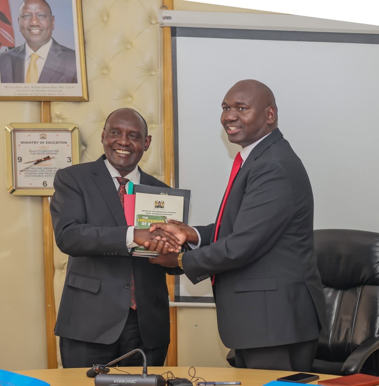 PS Bitok Hands Over Basic Education Docket to Ololtuaa After Govt Reshuffle
