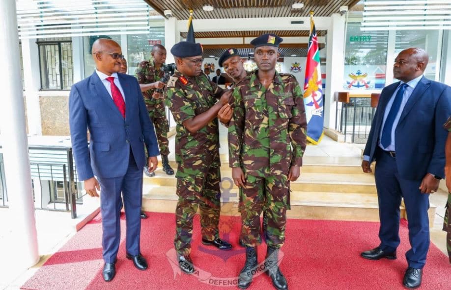 KDF Rewards Harambee Stars Winger Boniface Muchiri With Promotion