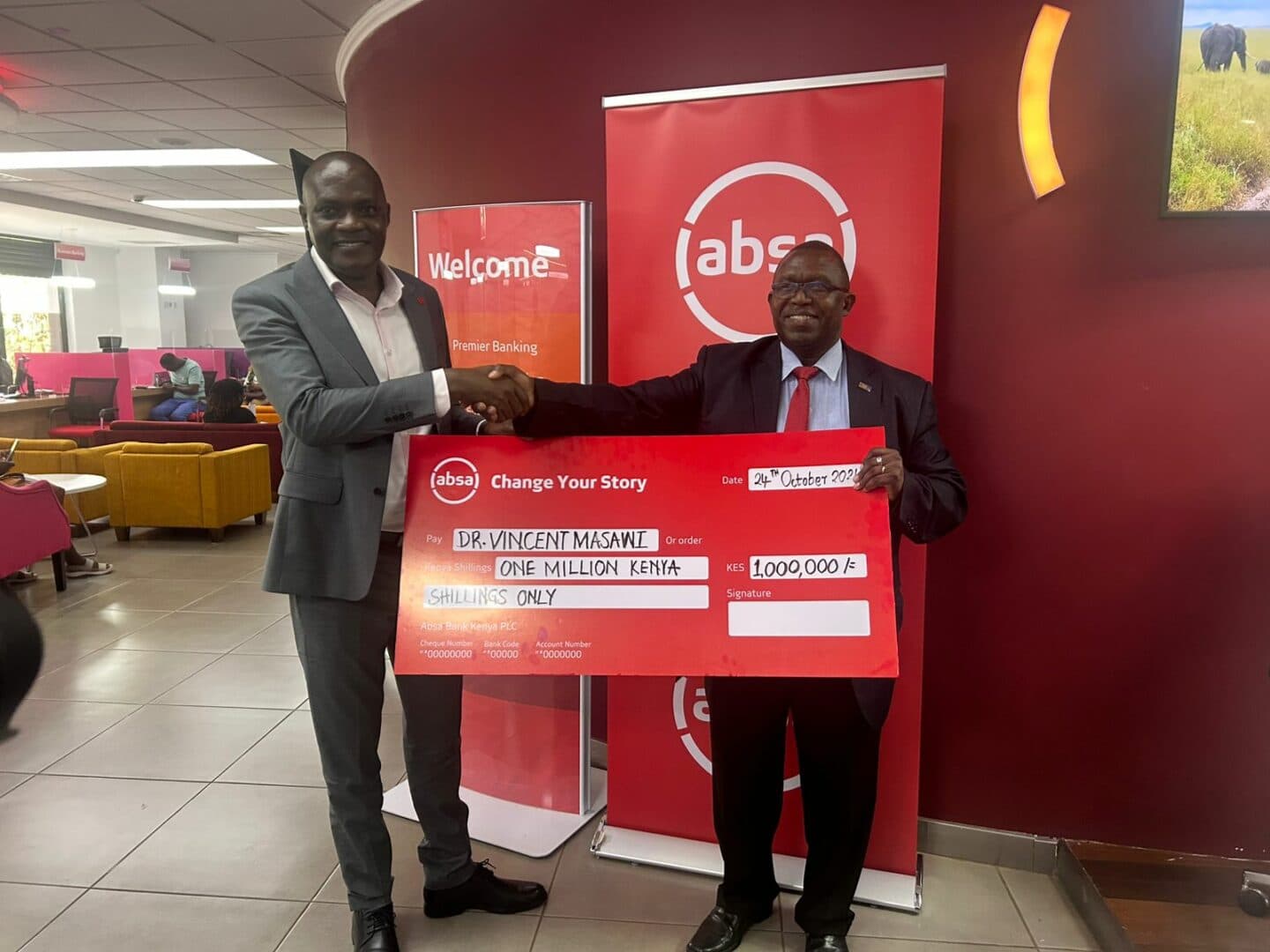Long time Absa customer wins Sh1 million in “Change Your Story” campaign