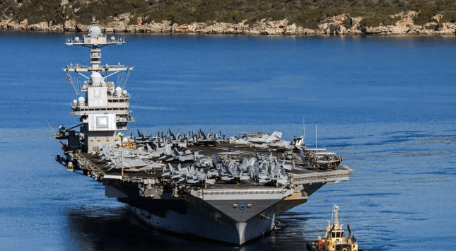 Two injured after fire aboard USS Gerald R. Ford in Red Sea