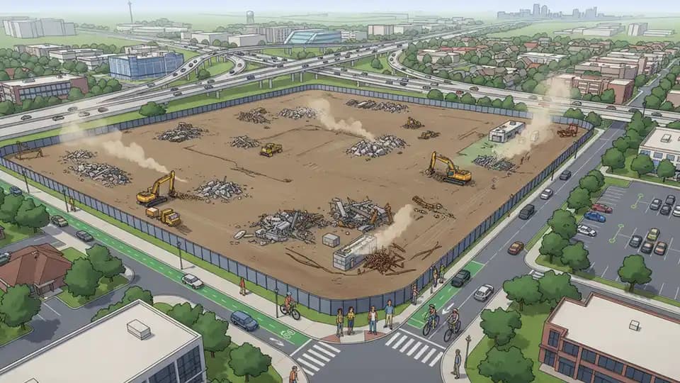 Northwest Mall Exterior Walls Demolished to Pave Way for Uncertain $15bn+ Texas Bullet Train Project