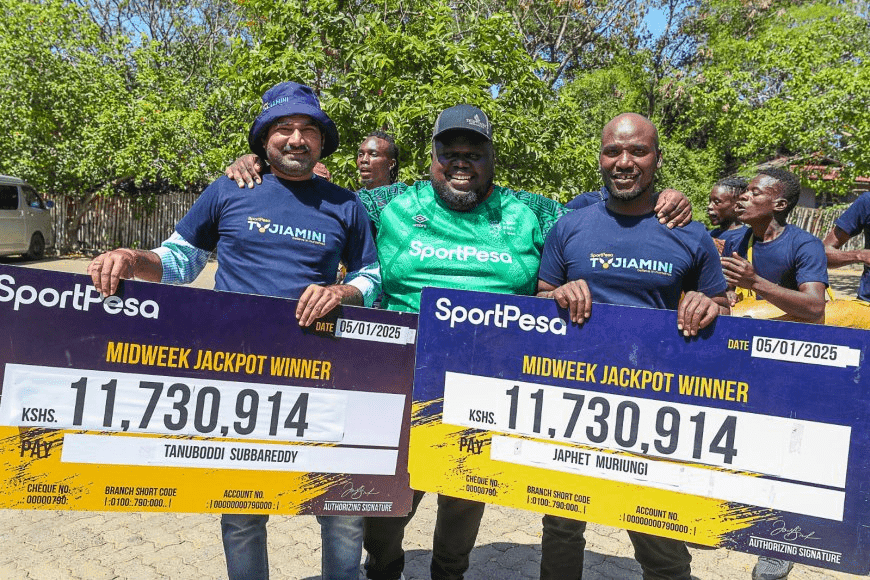 Two SportPesa Mid-Week Jackpot Winners Share Ksh23.4 Million
