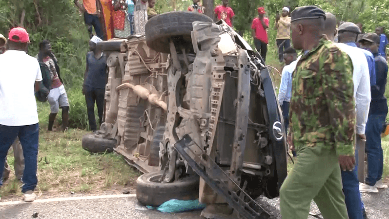 A Van Carrying Muguka Crashes in Kwale, Killing 2