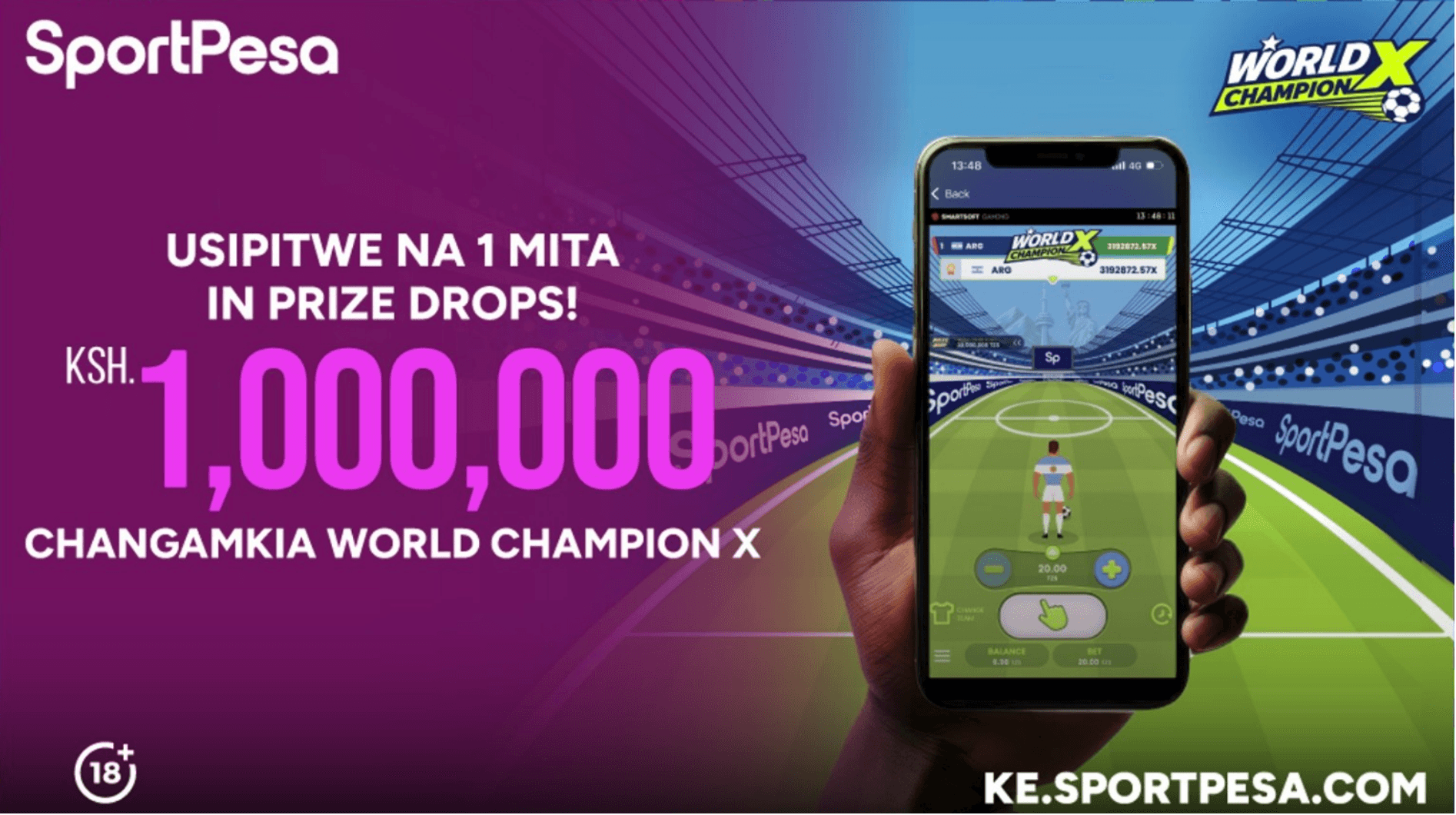Turn a 2 shilling bet into a massive multiplier on SportPesa world champion X