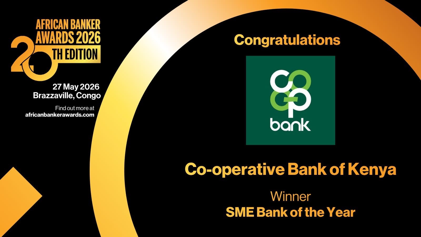 Co-op Bank Named ‘SME Bank of The Year’ at 2026 African Banker Awards