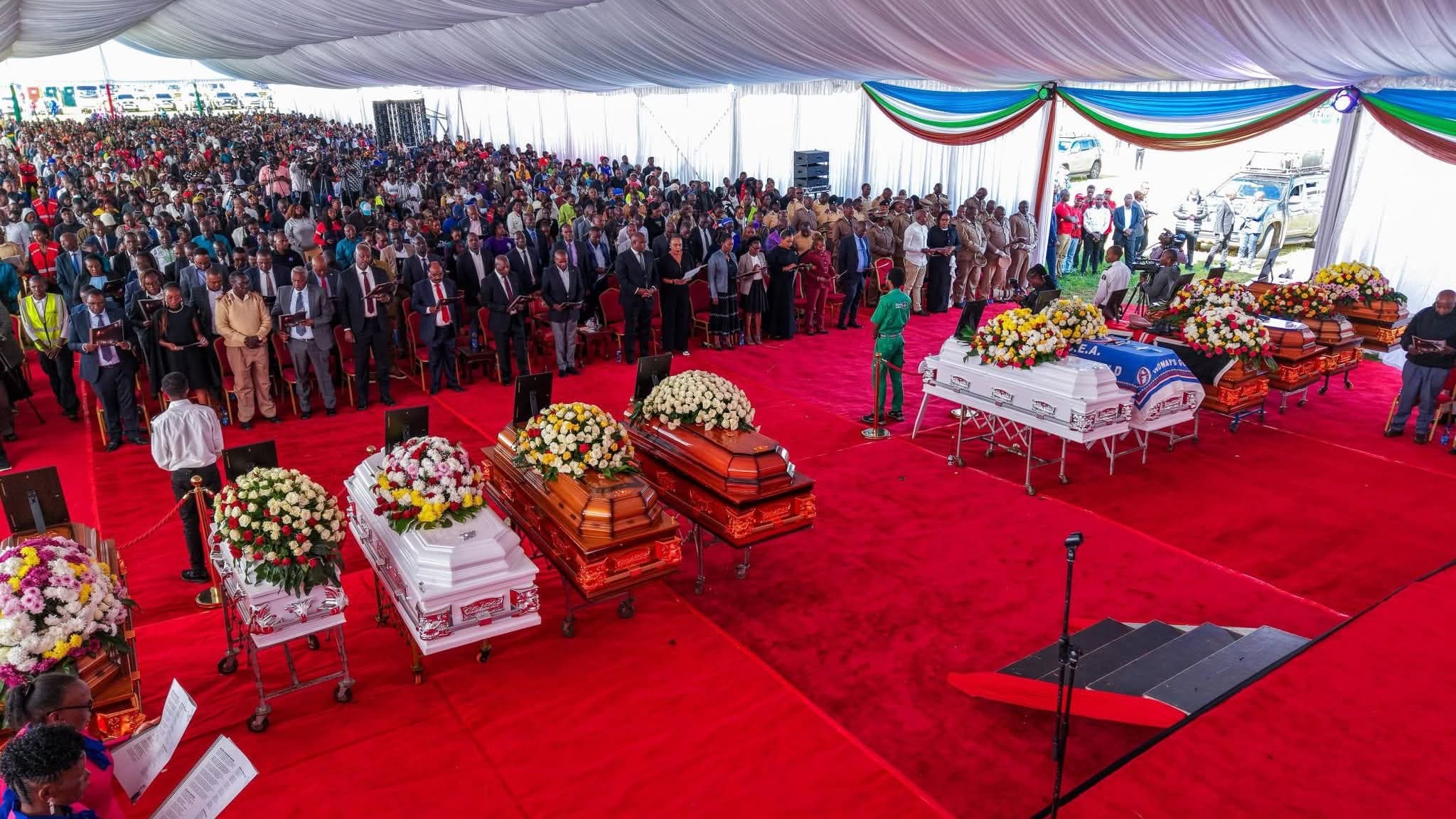 PHOTOS: Requiem mass for 16 Nyeri road crash victims underway