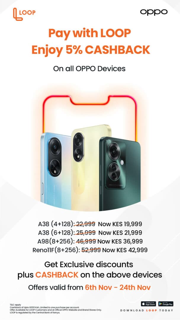 OPPO Kenya and LOOP announce renewal of partnership with exclusive end year deals.