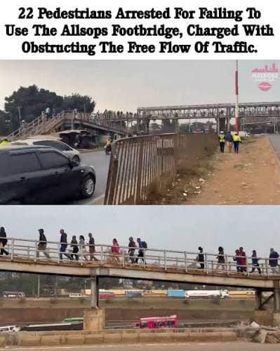 22 pedestrians charged over blocking traffic at Allsops footbridge