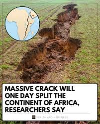 Massive crack will one day split the continent of Africa, researchers say
