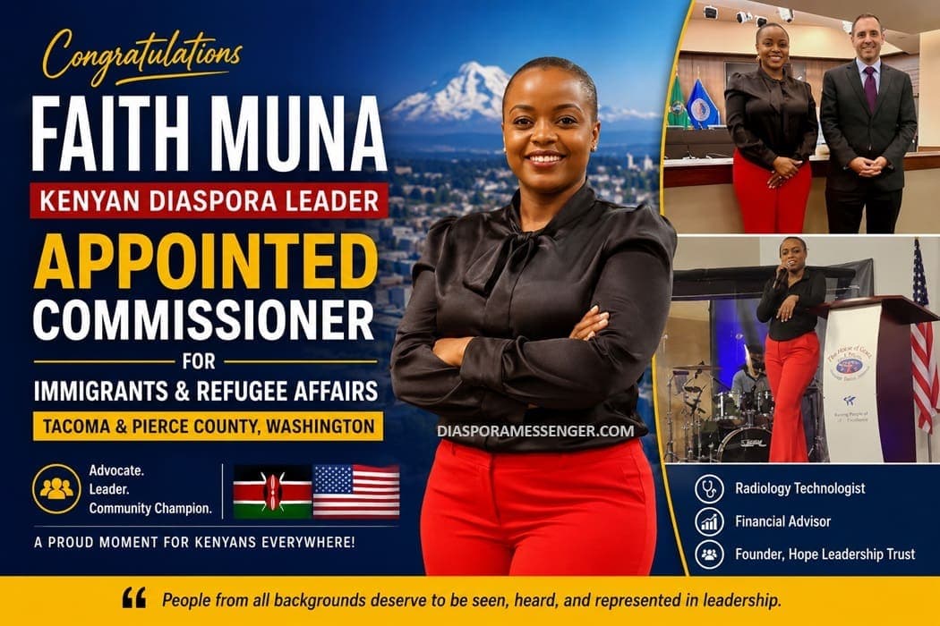 Inspiring: Kenyan Diaspora Faith Muna Appointed Commissioner
