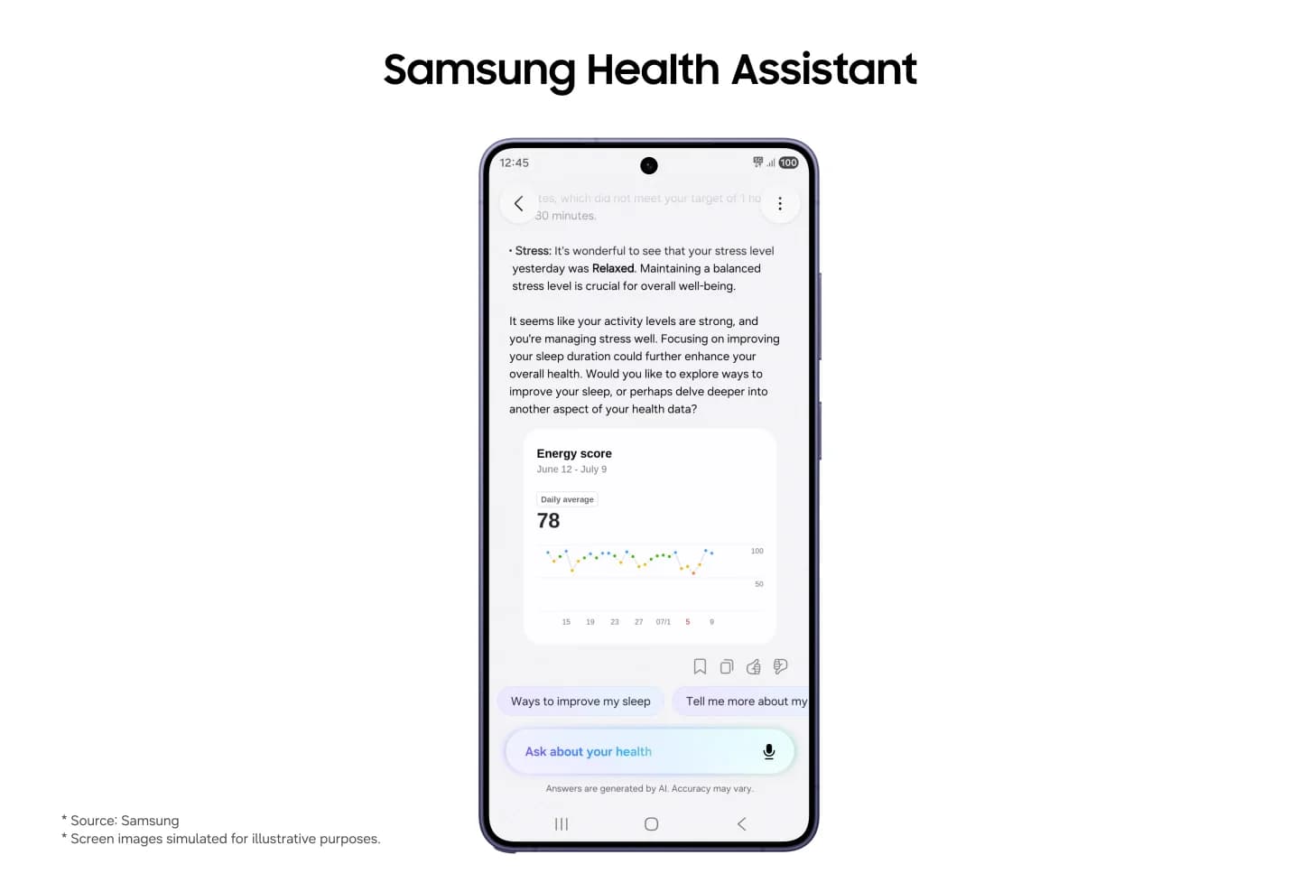 Samsung Launches Health Assistant, an AI Chatbot That Reads Your Health Data