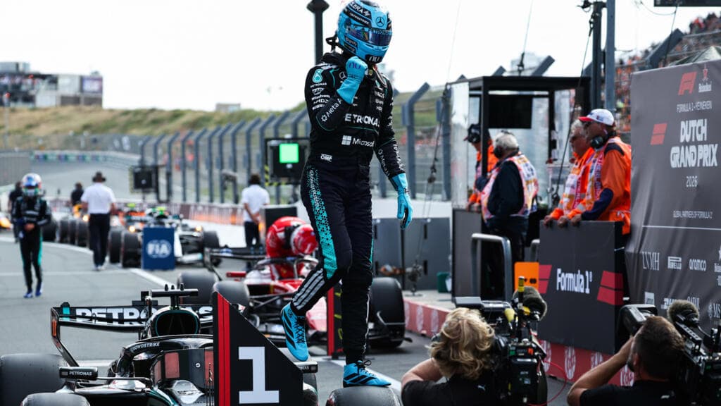 Russell on pole position for Dutch GP sprint race