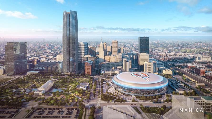 Closer Look into the $1bn OKC Thunder Downtown Arena Renderings