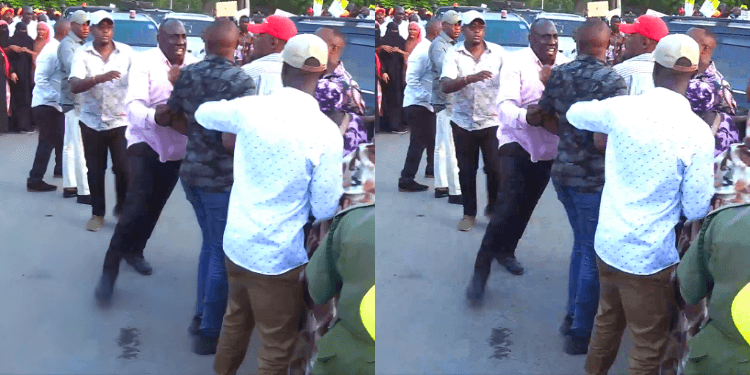 Chaos as Ruto’s Security Chief is Caught on Camera Beating Up Junior Officer Hours Before Shake-up