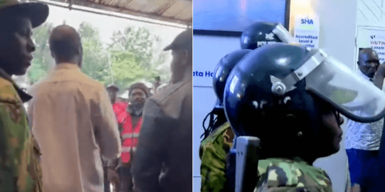 Youth Storm Lang’ata Hospital Where Nairobi Central OCS is Admitted