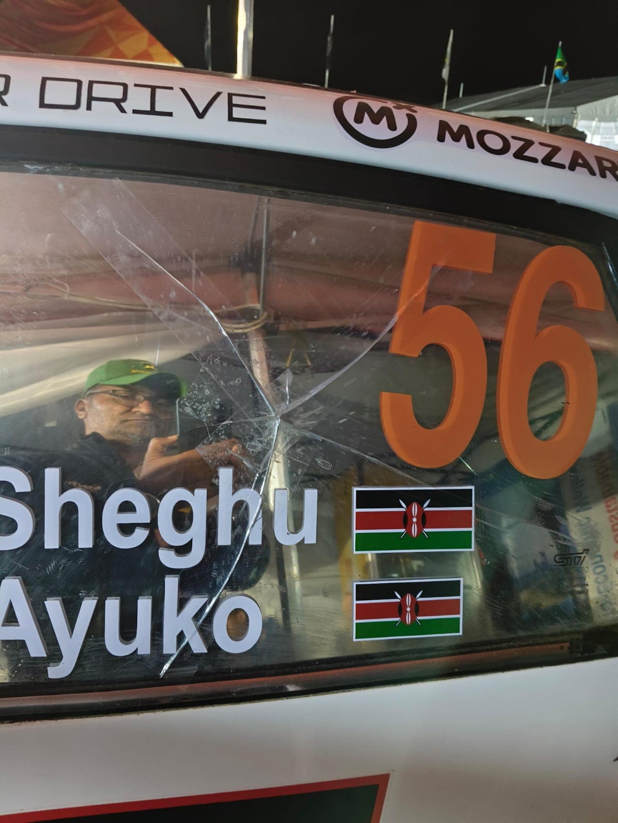Sheghu ends 2026 WRC Safari Rally disastrously after kids smashed her windscreen