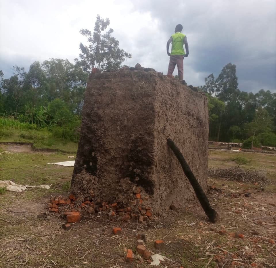 Nyamira farmer uses cropless clay soil to make bricks