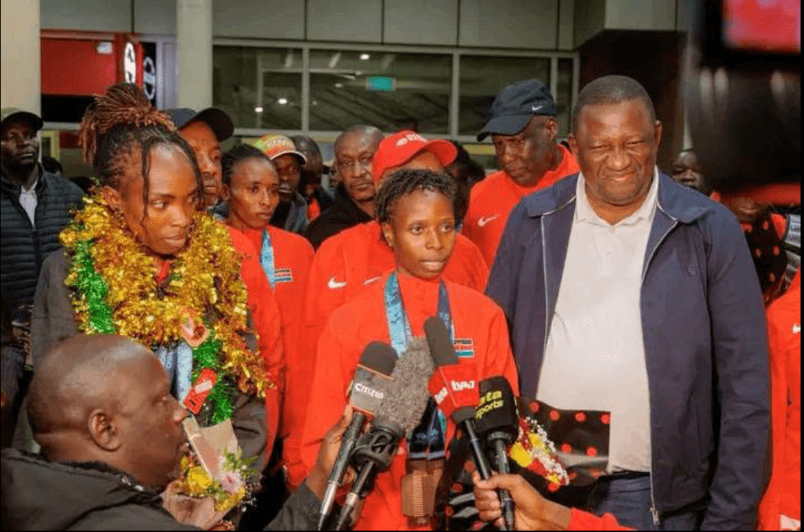 Triumphant Kenyan athletes return from Denmark