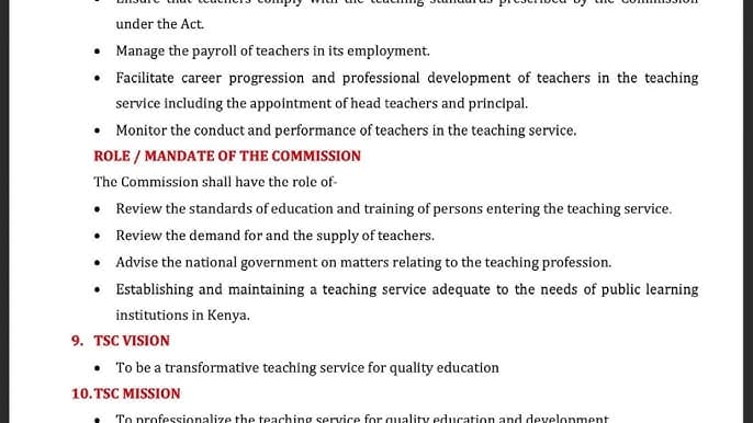 TSC Advises Principals to Support, Not Punish, Struggling Teachers