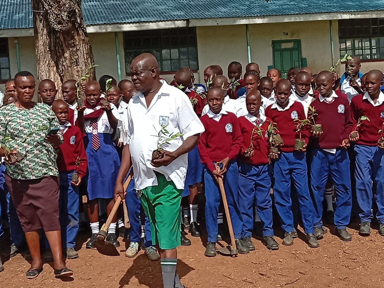 200 trees planted at a school in Homa bay in an Environmental initiative
