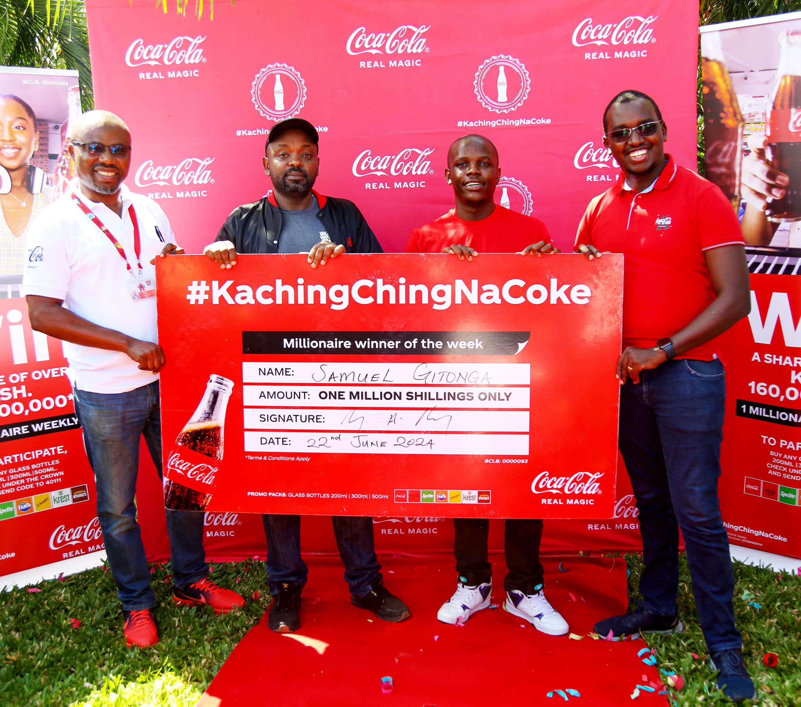 Dr Samuel Gitonga is the fourth Ksh. 1M winner in the Kachingching Na Coke promotion