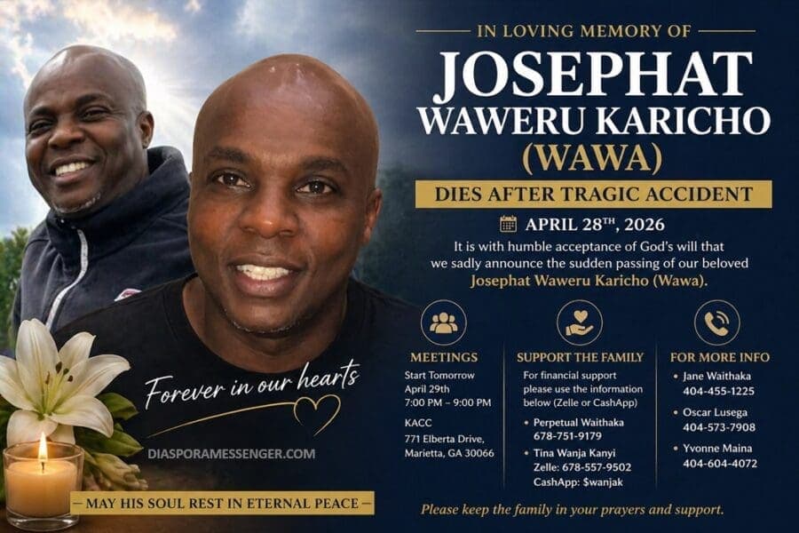 Kenyan Diaspora Mourns Josephat Waweru After Tragic Accident