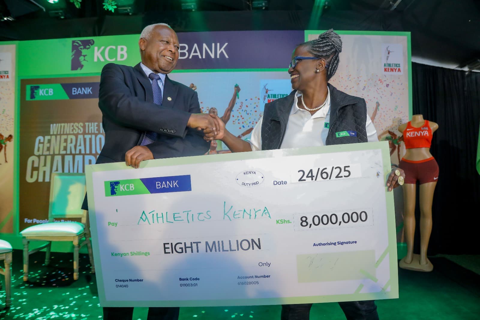 Athletics Kenya receives Ksh. 8 million sponsorship from KCB