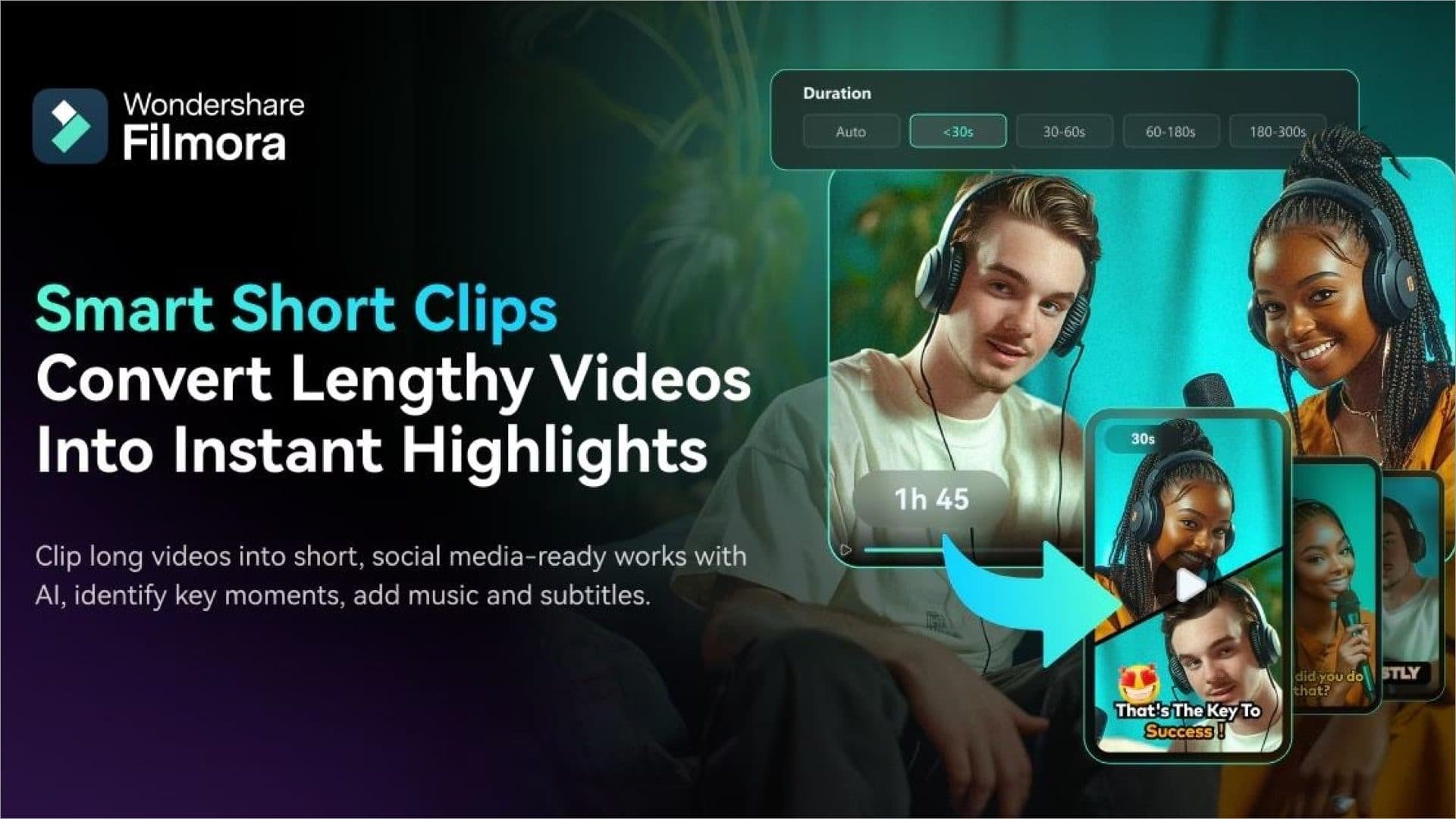 Turn Long Video to Short Video Like a Pro with AI in Filmora