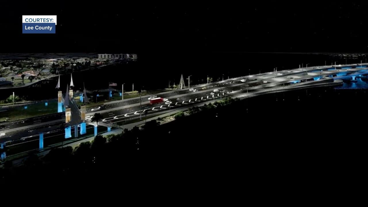A new six-lane Cape Coral Parkway bridge to be constructed in Lee County Florida