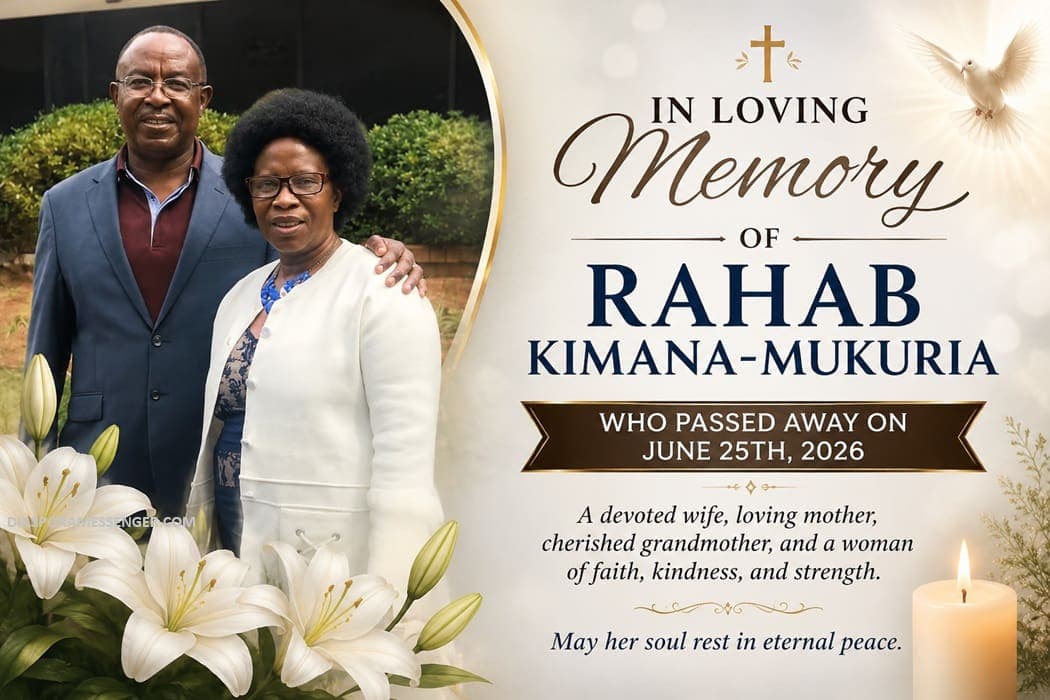Death Announcement: Celebrating the Life of Rahab Kimana