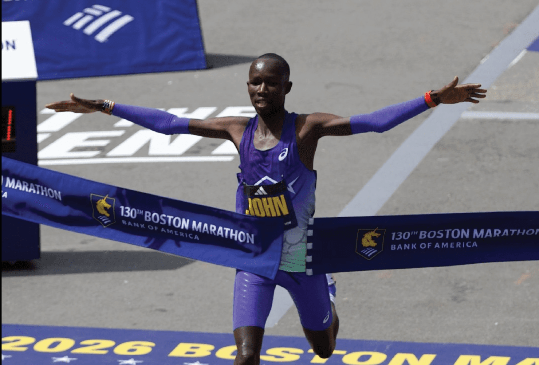 John Korir shatters course record to defend Boston Marathon title